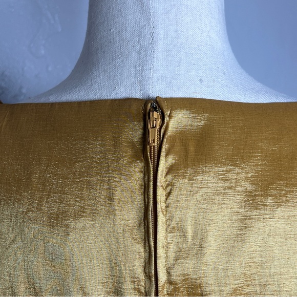 MODCLOTH‎ Women’s Size 8 Gold Fantastic Satin Sleeveless Fit & Flare Midi Dress - Picture 9 of 15
